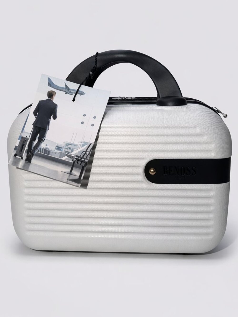 Benoss Luggage 12” Travel Tote Hard sided Makeup Travel Bag White